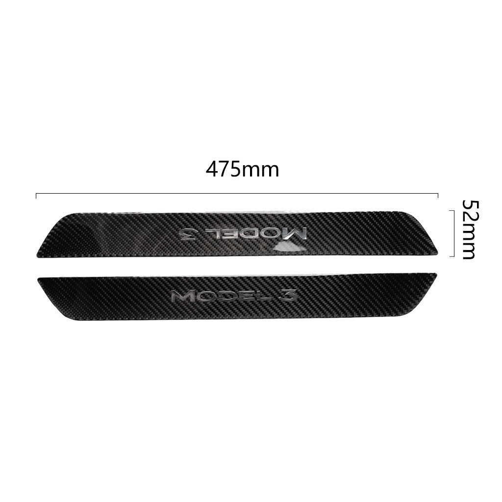 DSI - Tesla Model 3 - Carbon fiber Door jam floor panel threshold strip modification