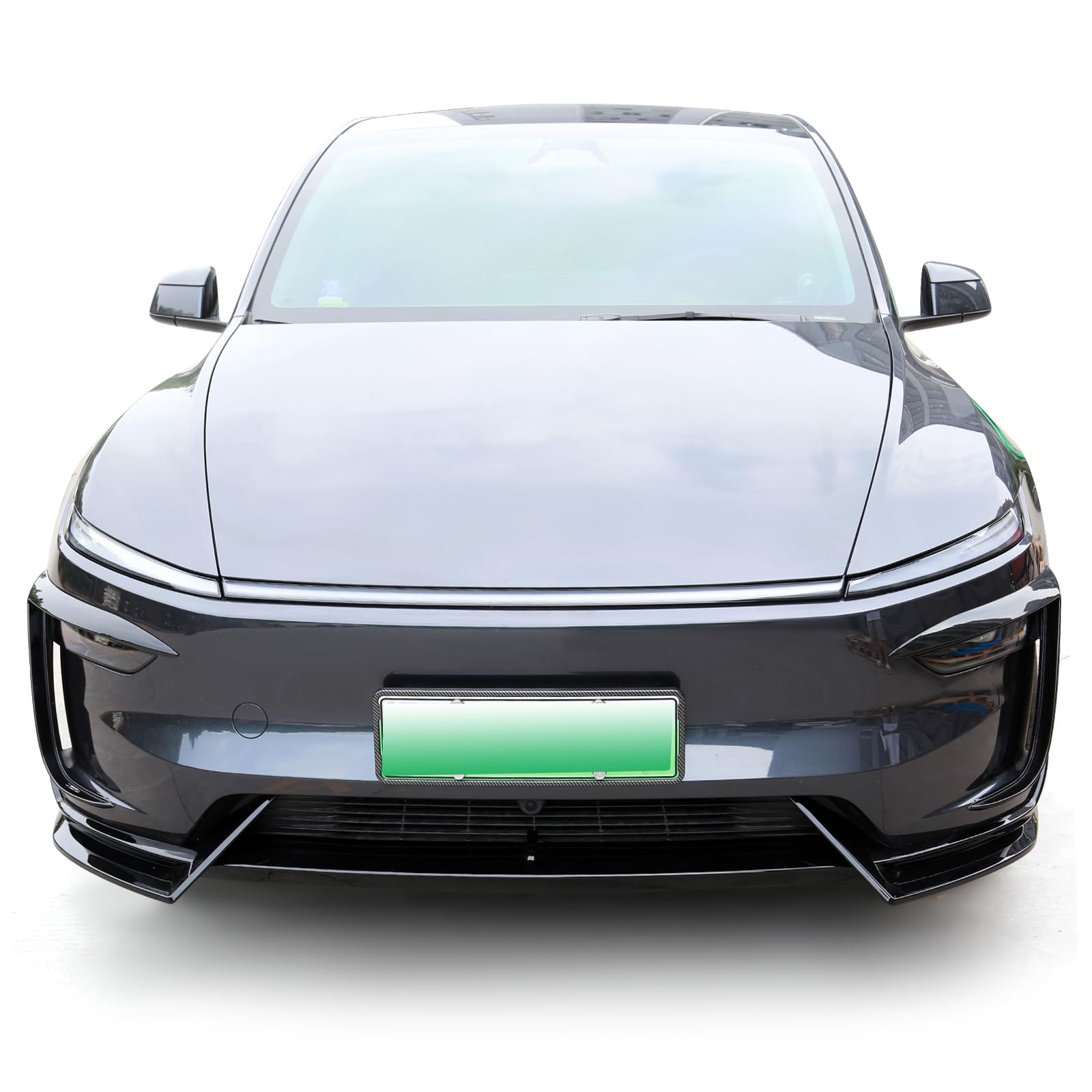 DSI - Front Bumper Lip for 2025 2026 Tesla Model Y Juniper, 3-Piece ABS Front Splitter Bumper Lip, Aerodynamic Stability, No-Drill Model Y Juniper Accessories (Glossy Black)