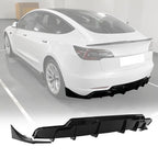  DSI - Rear Bumper Diffuser Lip for Tesla Model 3 2017-2023 Performance Style ABS Rear Bumper Molding Protector Lip (Glossy Black)