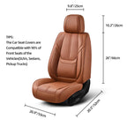 BASIC -  Auto Car Seat Covers Accessories Full Set Leather Cushion Protector Breathable Waterproof Seat Cover for Cars Universal Fit (Brown, Front Pair and Rear)