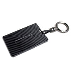 DSI - Glossy Black Carbon Fiber Finish Hard Plastic Key Card Fob Case Holder Keychain Compatible With Tesla Model 3 Y S X Cybertruck Card Key