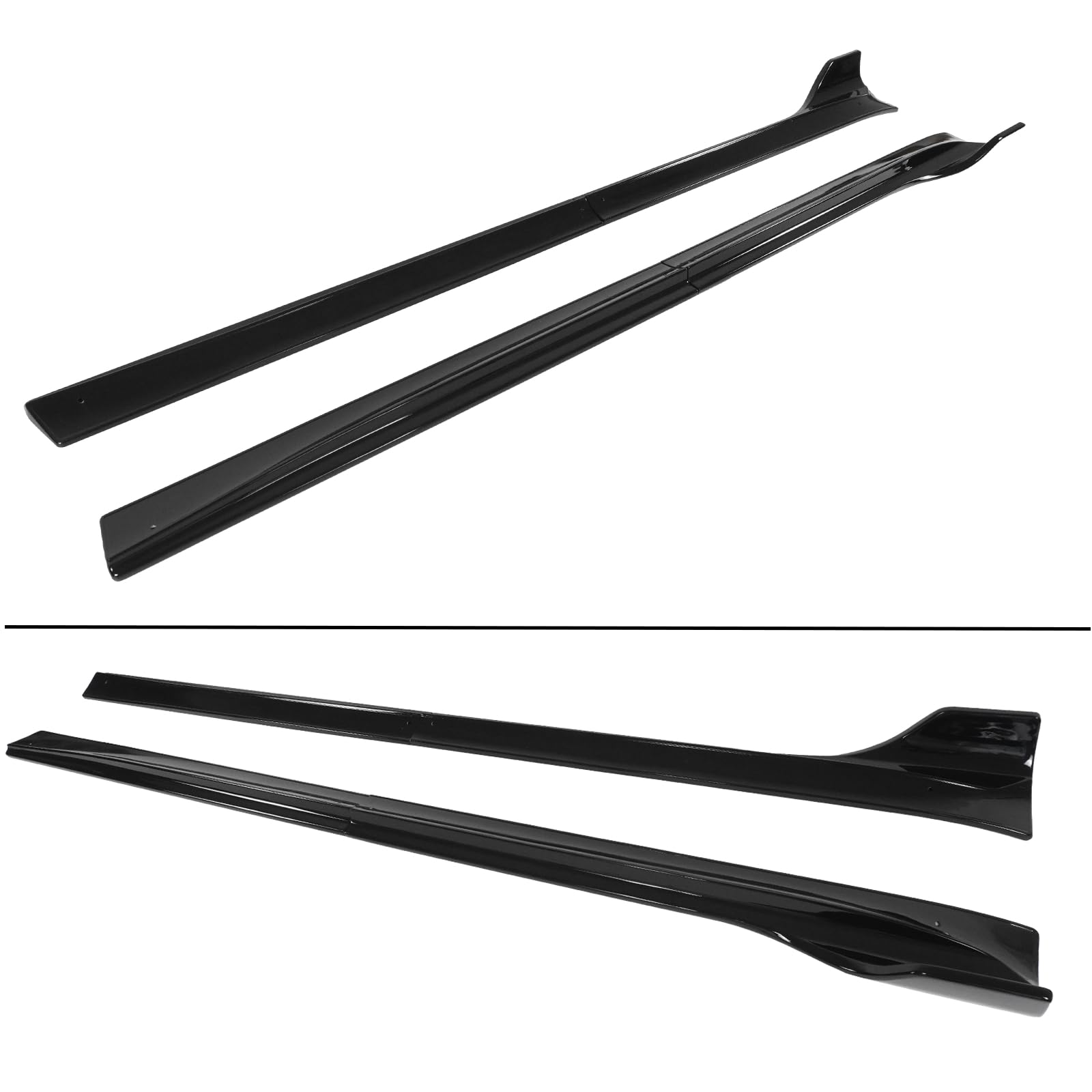 DSI -  4-Piece Side Skirt Extension Kit for Tesla Model Y 2020-2024, Gloss Black ABS Rocker Panel Splitter