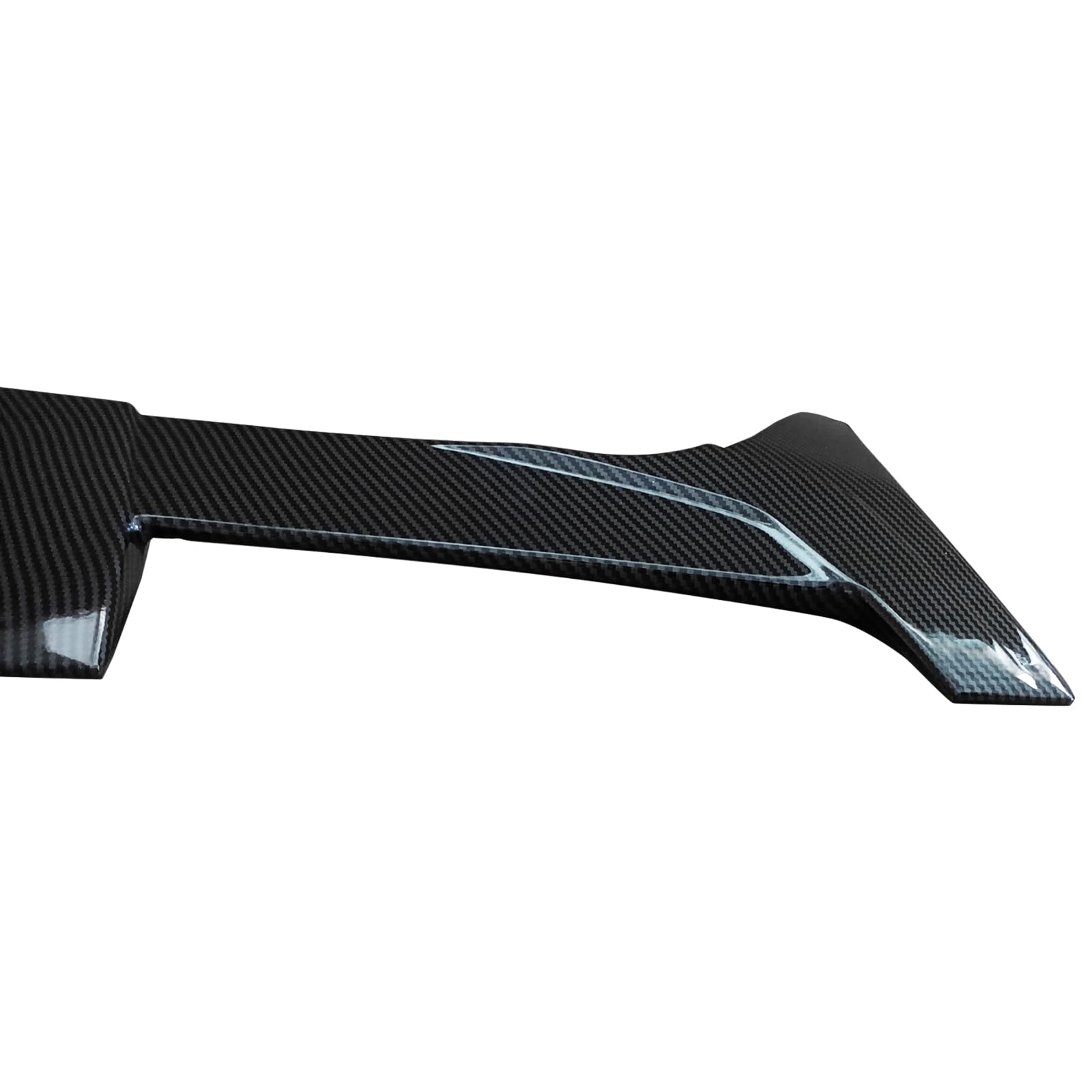 DSI - Carbon Fiber Look Fits for 2016-2025 Tesla Model X Rear Top Window Roof Spoiler Wing ST Style ABS Plastic Exterior Body Kits Trim