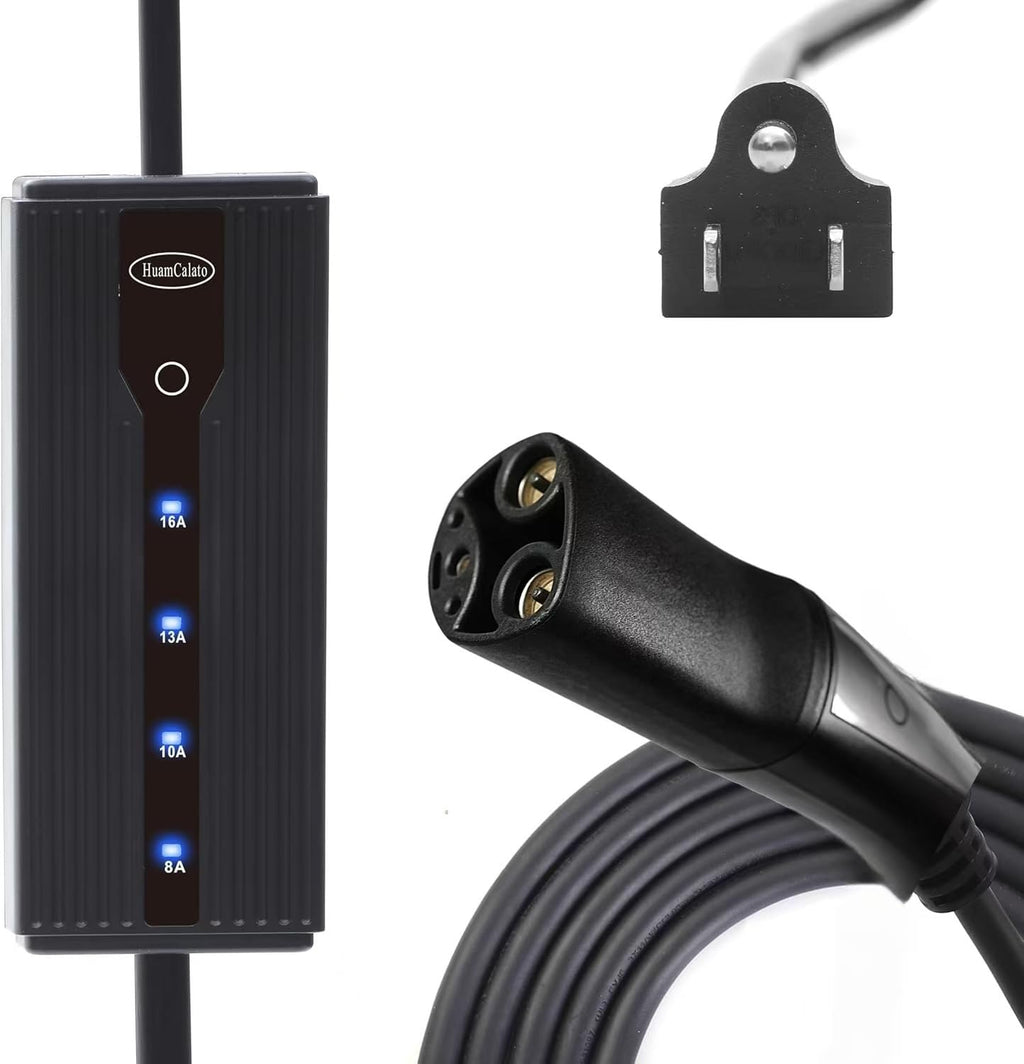DSI - Level 1 16-Amp Portable EV Charger for Tesla Model 3/Y/S/X, NACS Plug, Home or Travel Charging Solution