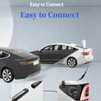DSI - "Park it the right way!!" - 48A 12kW NACS Tesla Charger Extension Cable 25ft for Model 3/Y/S/X/Cybertruck, Home and Mobile EV Charging