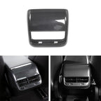 DSI - Rear Center Console Air Condition Vent Cover For Tesla 2016-2023 Model 3 and 2020-2024, Model Y Rear AC Vent Cover Trim, AC Vent Cover Car Decoration Accessories (Bright Carbon Fiber Pattern)