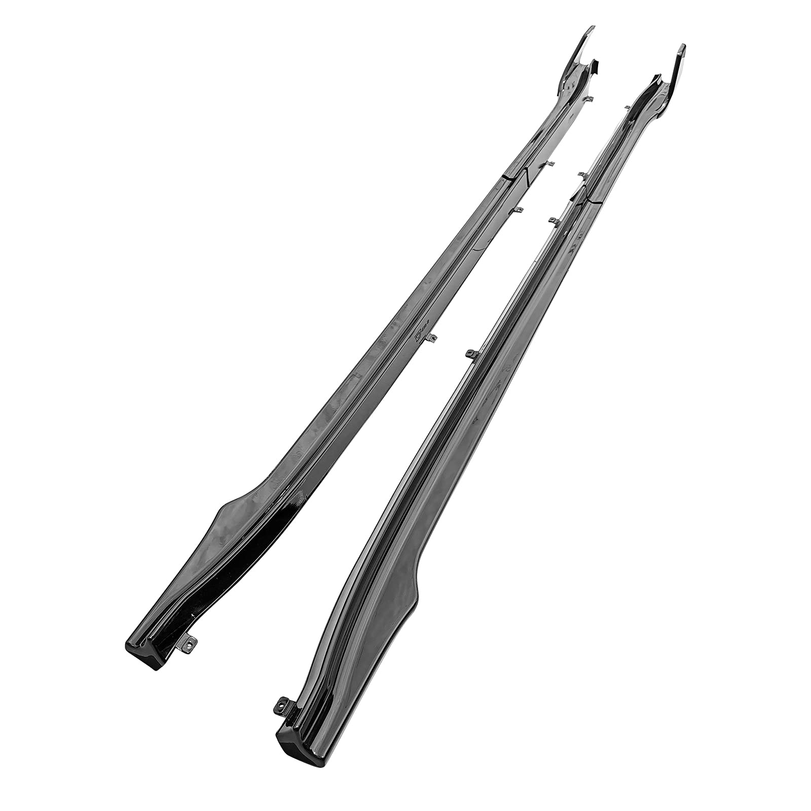 DSI - Side Skirts Extension Compatible with 2017-2025 Tesla Model 3, V Style Painted Gloss Black Rocker Panel Driver Passenger Side 6PC PP, 2018 2019 2020 2021 2022 2023 2024
