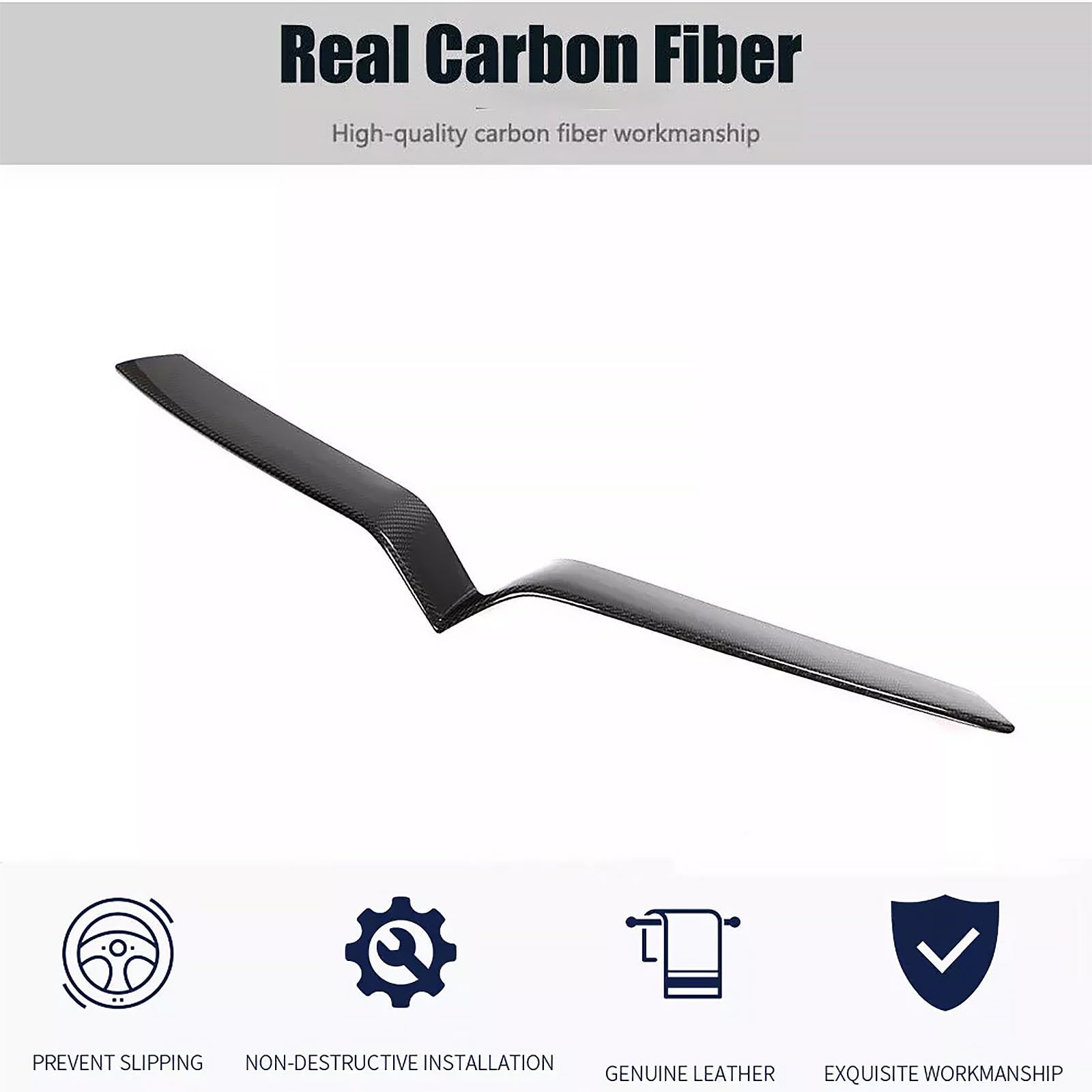 DSI - Front Grille Insert Trim Compatible With Tesla Model X 2020 2019 2018 2017 2016 Front Center Mesh Grille Grill Cover(Carbon Fiber)