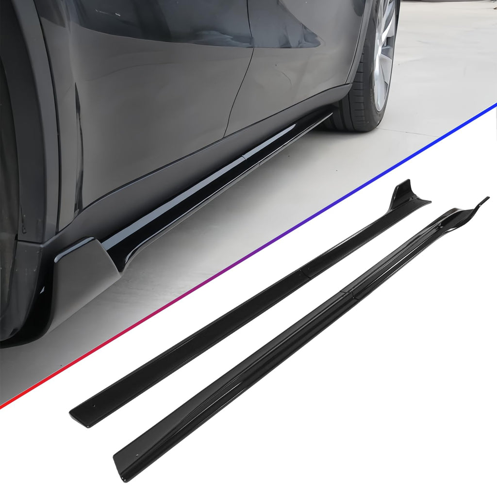 DSI -  4-Piece Side Skirt Extension Kit for Tesla Model Y 2020-2024, Gloss Black ABS Rocker Panel Splitter