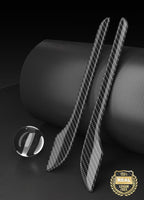DSI - Door Handle Cover, Real Matte Carbon Fiber Door Handle Trim Protector Set Compatible with Tesla Model y Model 3 2017-2025 (4 Pieces) (Glossy Carbon Fiber with drip)