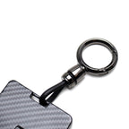DSI - Glossy Black Carbon Fiber Finish Hard Plastic Key Card Fob Case Holder Keychain Compatible With Tesla Model 3 Y S X Cybertruck Card Key