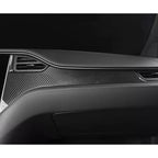 DSI - Center Console Dashboard Cover Trim Compatible with Tesla Model X Model S 2020 2019 2018 2017 2016 2015 2014 (Carbon Fiber)