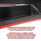 DSI - Real Carbon Fiber Trunk Spoiler Wing Lip kit Rear V-Style Fit for 2012 2013 2014 2015 2016 2017 2018 2019 2020 2021 2022 Tesla Model S, Car Mods Accessories Replacement, (2-SPC-7406-CF)