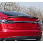 Q1-Tech, Carbon Fiber Lift Gate Trunk Spoiler Wing Compatible with 2012-2024 Tesla Model S, Rear Trunk Lip Spoiler, 2013 2014 2015 2016 2017 2018 2019 2020 2021 2022 2023, OE-Style