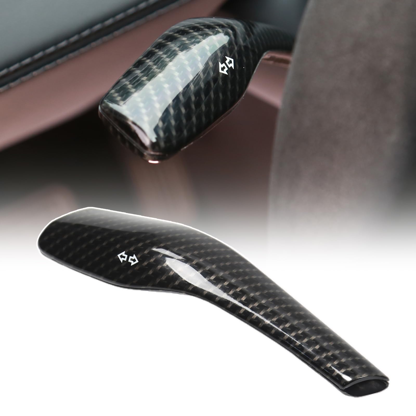 DSI - Carbon Fiber Steering Column Lever Cover for Tesla Model Y Juniper 2025-2026, Interior Trim Upgrade