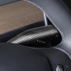 DSI - Steering Lever Cover for Tesla Model 3 Model Y 2017-2024, Carbon Fiber Pattern Car Gear Shift Cover, Steering Wheel Cover Tesla Model 3 Model Y 2024 Accessories(Glossy Carbon Fiber Pattern)