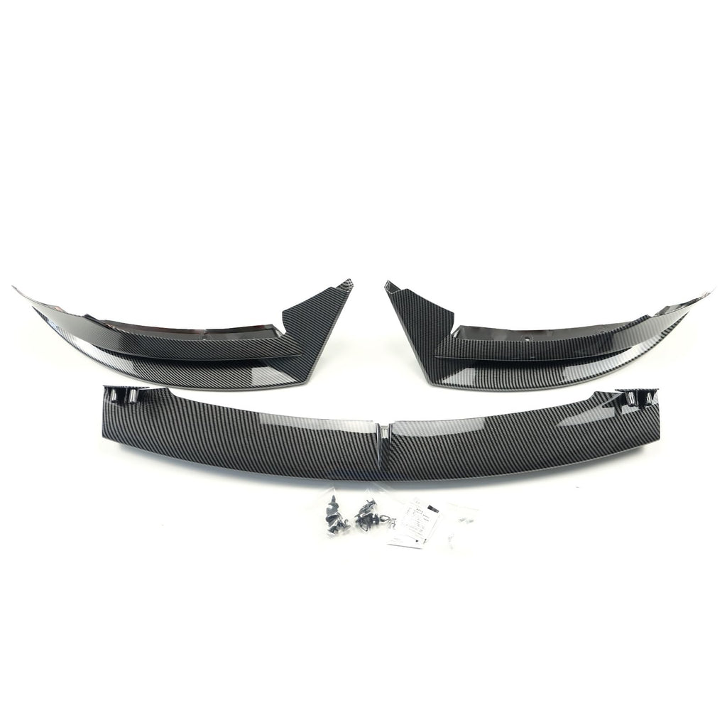 DSI - Front Bumper Lip 3Pcs Compatible with Tesla Model 3 2017-2023 Front Bumper Lip Splitter Spoiler (Carbon Fiber Print)