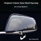 DSI - Side Mirror Cover for Tesla Car Exterior Accessories ABS Plastic Outside Cap (Pack of 2)(Model X 2017-2020 Imitation Carbon Fiber)
