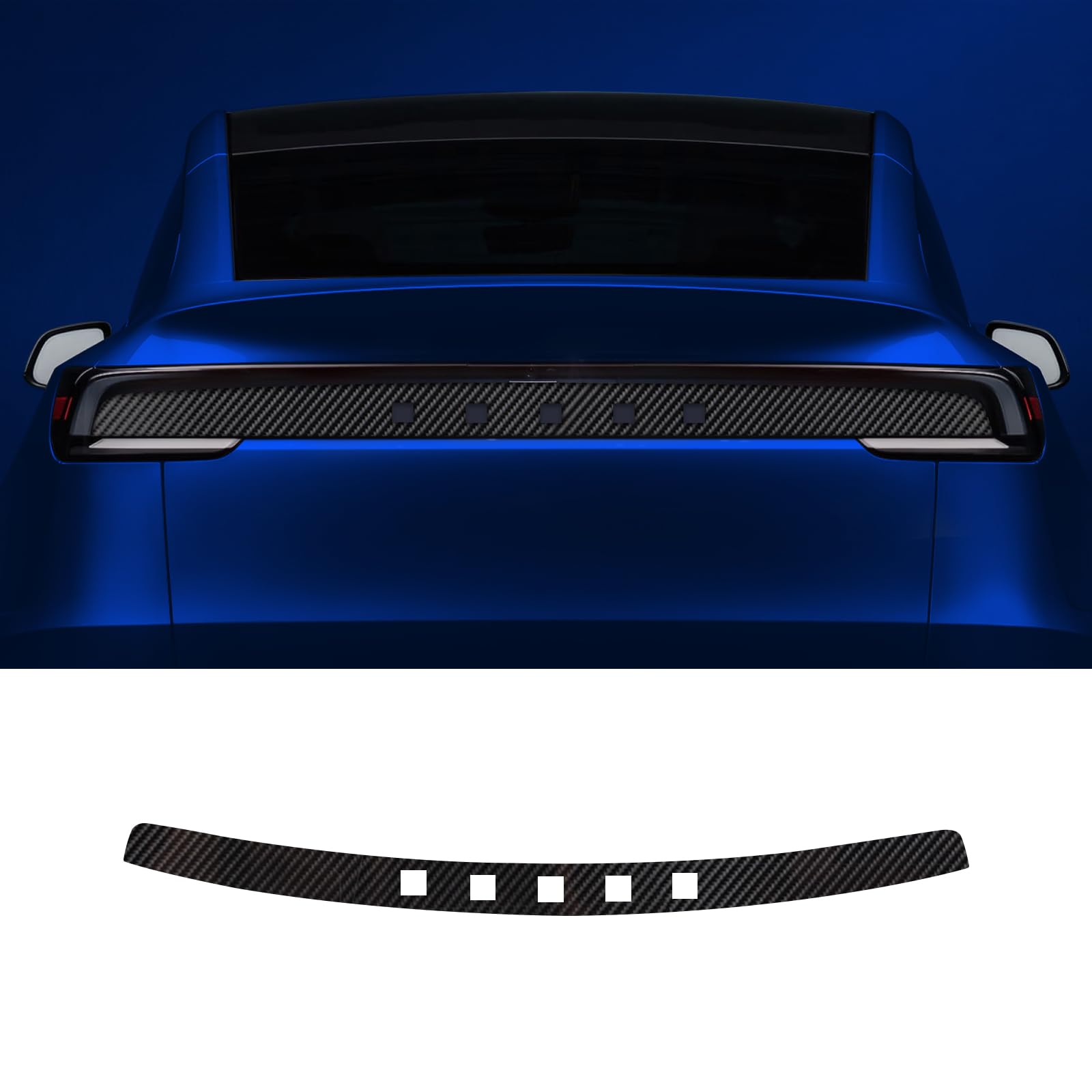 DSI - FITS 2025 Tesla Model Y Juniper PPF Precut Car Paint Protective Film Self Adhesive TPU Car Wrap Film Scratch Protector Exterior Accessories Black (Carbon Fibre, Rear Tail Light)