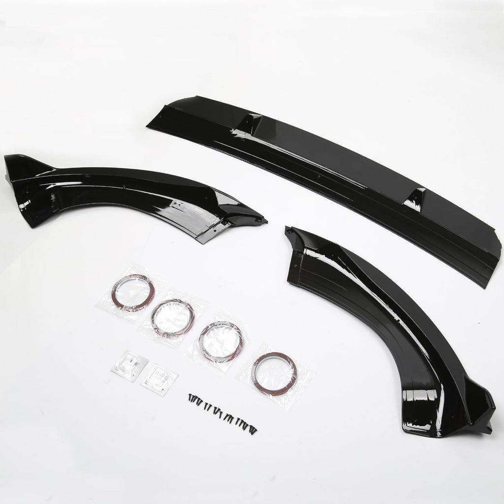 EVBASE Front Lip Spoiler for Tesla Model Y Juniper 2025+, Gloss Black Bumper Splitter Body Kit Upgrade