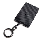 DSI - Glossy Black Carbon Fiber Finish Hard Plastic Key Card Fob Case Holder Keychain Compatible With Tesla Model 3 Y S X Cybertruck Card Key