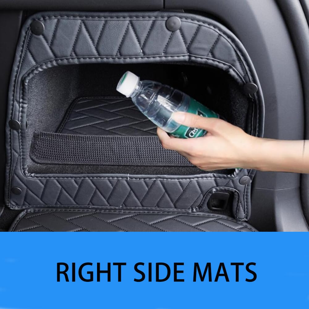 DSTAR - Car Trunk Mat for Tesla Model X 6/7 Seater 2016-2021 (NOTE **2022-Current DO NOT FIT) Full Coverage Trunk Cargo Mat All Weather Rear Cargo Liner Heavy Duty (Black with Black Stitching)