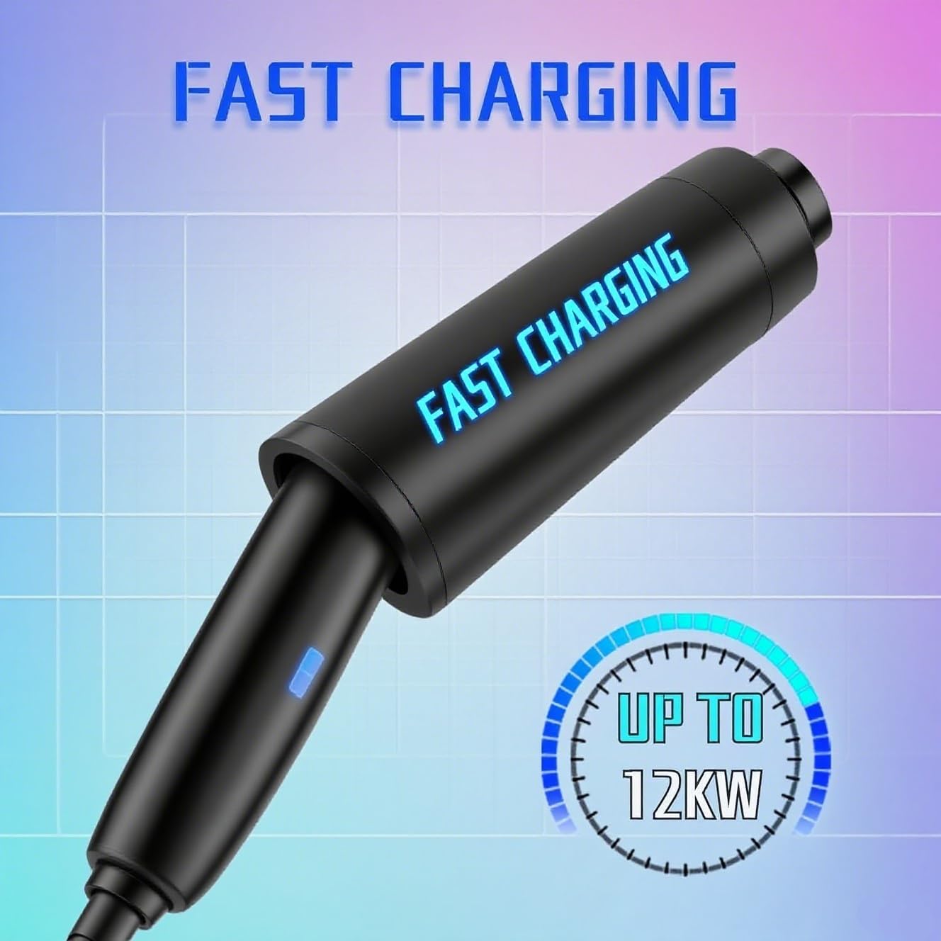 DSI - "Park it the right way!!" - 48A 12kW NACS Tesla Charger Extension Cable 25ft for Model 3/Y/S/X/Cybertruck, Home and Mobile EV Charging