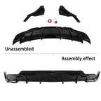  DSI - Rear Bumper Diffuser Lip for Tesla Model 3 2017-2023 Performance Style ABS Rear Bumper Molding Protector Lip (Glossy Black)