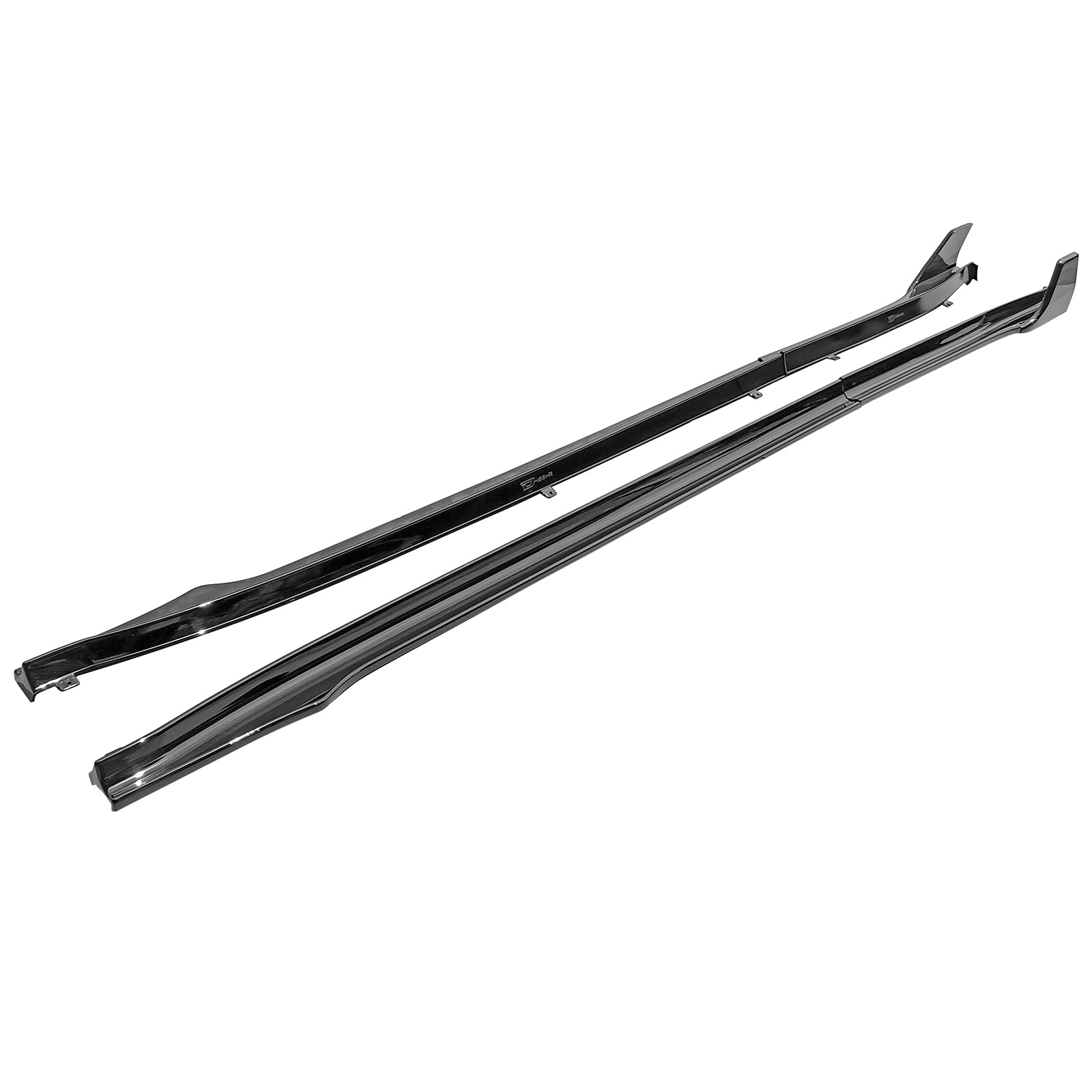 DSI - Side Skirts Extension Compatible with 2017-2025 Tesla Model 3, V Style Painted Gloss Black Rocker Panel Driver Passenger Side 6PC PP, 2018 2019 2020 2021 2022 2023 2024