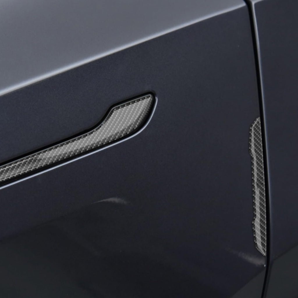 DSI - Door Protector Edge Guards Compatible with Tesla Model 3 Y X S Cybertruck Carbon Fiber Exterior Accessories Anti-Collision Bumper Guard Strip Rearview Mirror Wrap Trim Trunk Cover Strips (Black)