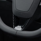 DSI - FITS Tesla Model 3 Highland 2024 2025 2026 Model Y Juniper 2025 2026 Accessories Interior Car Steering Wheel Trim Carbon Style ABS Decal Sticker (Style A)