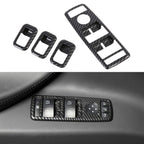 DSI - Window Lift Switch Button Panel Cover Bezel Frame for Tesla Model X Model S 2016-2020 Car Interior Accessories ABS Imitation Carbon Fiber Inner Decoration (Pack of 4)
