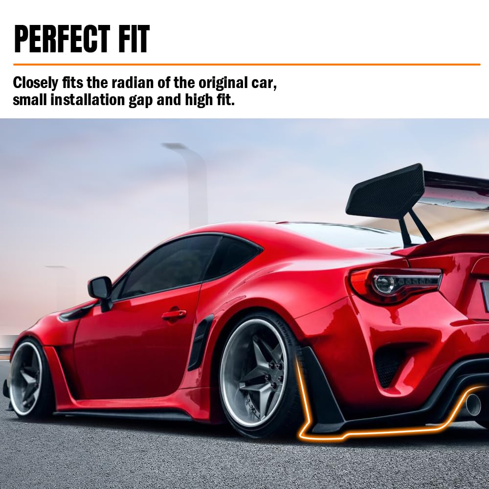DSI - Rear Bumper Diffuser Lip Kit for Tesla Model Y 2020-2024, Carbon-Print PP Lower Valance Splitter