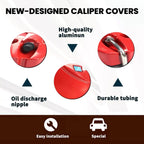 DSI - Caliper Covers Compatible with Tesla Cybertruck Accessories 2023,2024,Front and Rear Brake Caliper Covers Set of 4 for Cybertruck Pickup Truck Wheel Accessories(Red)