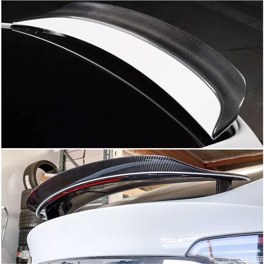 DSTAR - REAL Carbon Fiber Trunk Spoiler for Tesla Model X 2016-2023 Rear Boot Lid Duckbill Highkick Wing Lip Factory Outlet