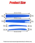 DSI - Dashboard Cover Wrap and Front Door Inner Armrest Panel Cover Trim Compatible with Tesla Model 3 2021-2023 Model Y 2020-2025, **NOT for Performance model (Glossy Blue, 4pcs)