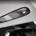 DSI - Reading Lights Trim Cover, Lights Panel Decorative Compatible with Tesla Model 3 Model Y, Reading Light Roof Frame Trim Cover Interior Light Cover Accessories, 2Pcs Carbon Fiber Pattern