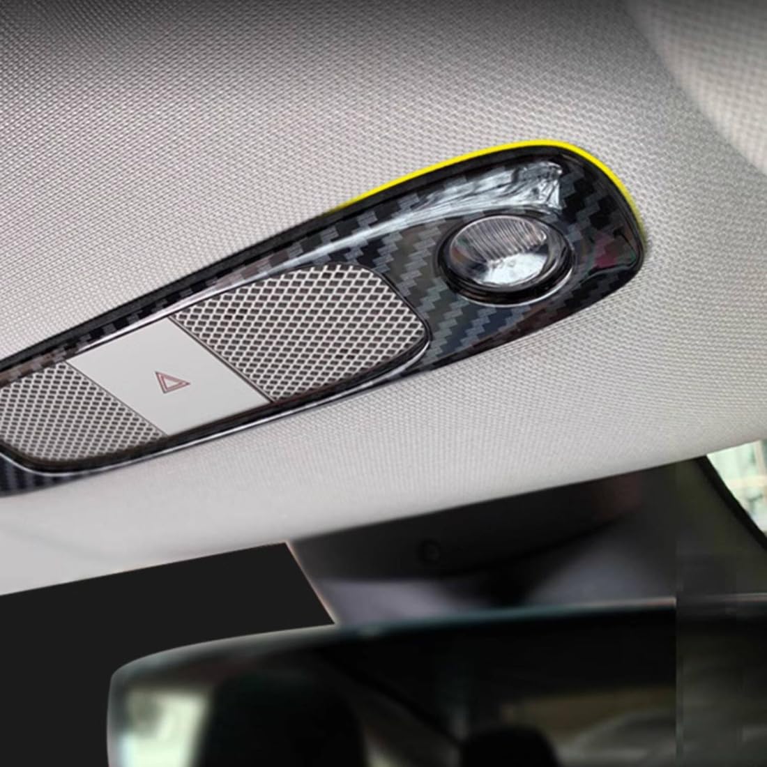 DSI - Reading Lights Trim Cover, Lights Panel Decorative Compatible with Tesla Model 3 Model Y, Reading Light Roof Frame Trim Cover Interior Light Cover Accessories, 2Pcs Carbon Fiber Pattern