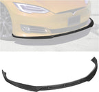 DSI - Carbon Fiber Style Front Lip Spoiler - FITS - 2016-2020 Tesla Model S - 3Pcs  Front Bumper Lip -FITS - 2016-2020 Tesla Model S 3Pcs - Carbon Fiber Style Front Lip Spoiler / Splitter / Air Dam / Body Kit / Trim  - $69.00