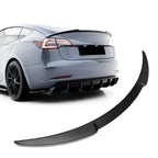 DSI - Spoiler for Tesla Model 3 2016-2022 Wing Rear Spoiler Trunk Tail Rear Trunk Lid,M4 Style Matte Black Style Performance,Model 3 Accessories