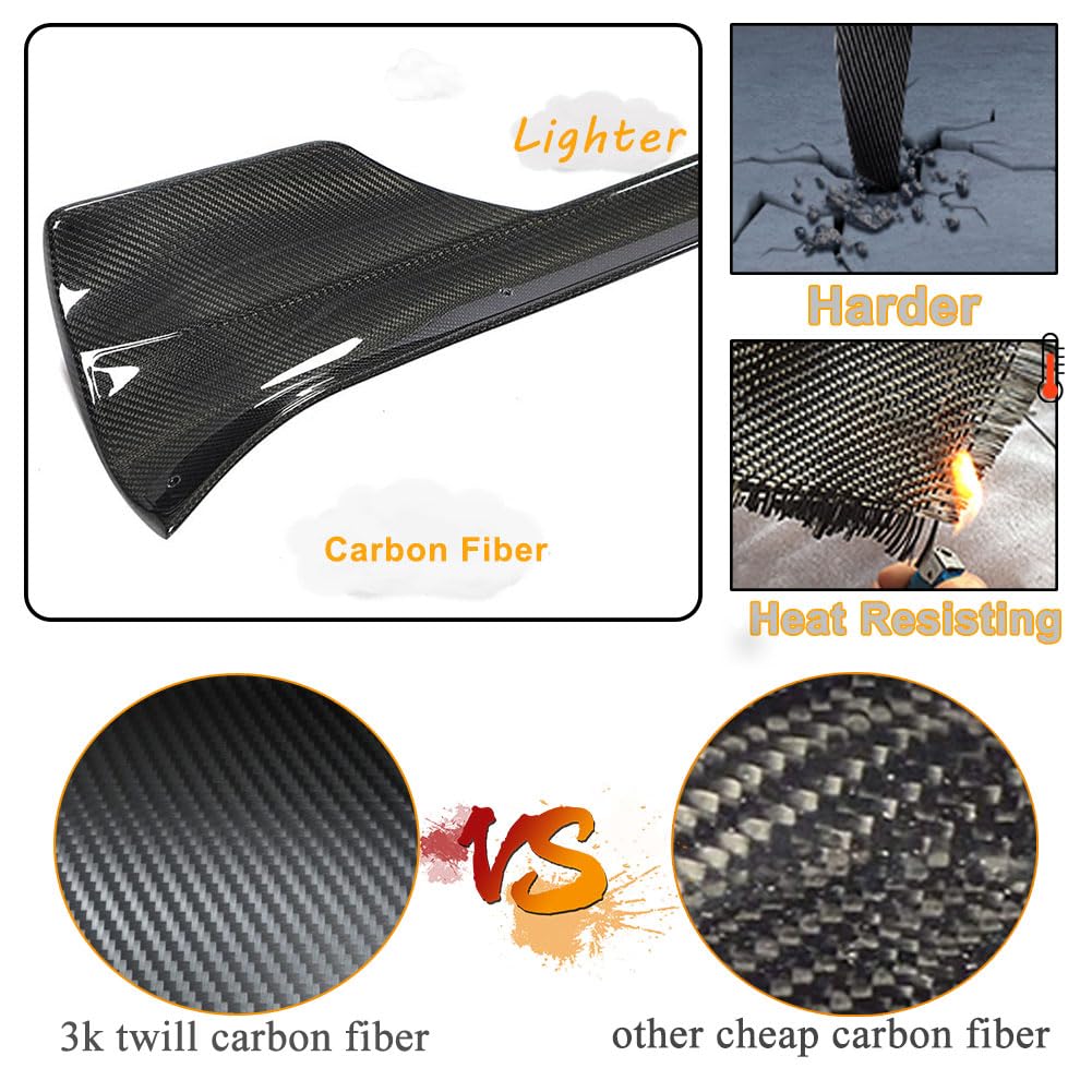 DSI - REAL Carbon Fiber Side Skirts for Tesla Model S Plaid 2021-2024 Under Door Rocker Panels Valance Extension Lip Factory Outlet
