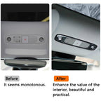 DSI - Reading Lights Trim Cover, Lights Panel Decorative Compatible with Tesla Model 3 Model Y, Reading Light Roof Frame Trim Cover Interior Light Cover Accessories, 2Pcs Carbon Fiber Pattern