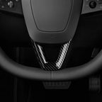 DSI - FITS Tesla Model 3 Highland 2024 2025 2026 Model Y Juniper 2025 2026 Accessories Interior Car Steering Wheel Trim Carbon Style ABS Decal Sticker (Style A)