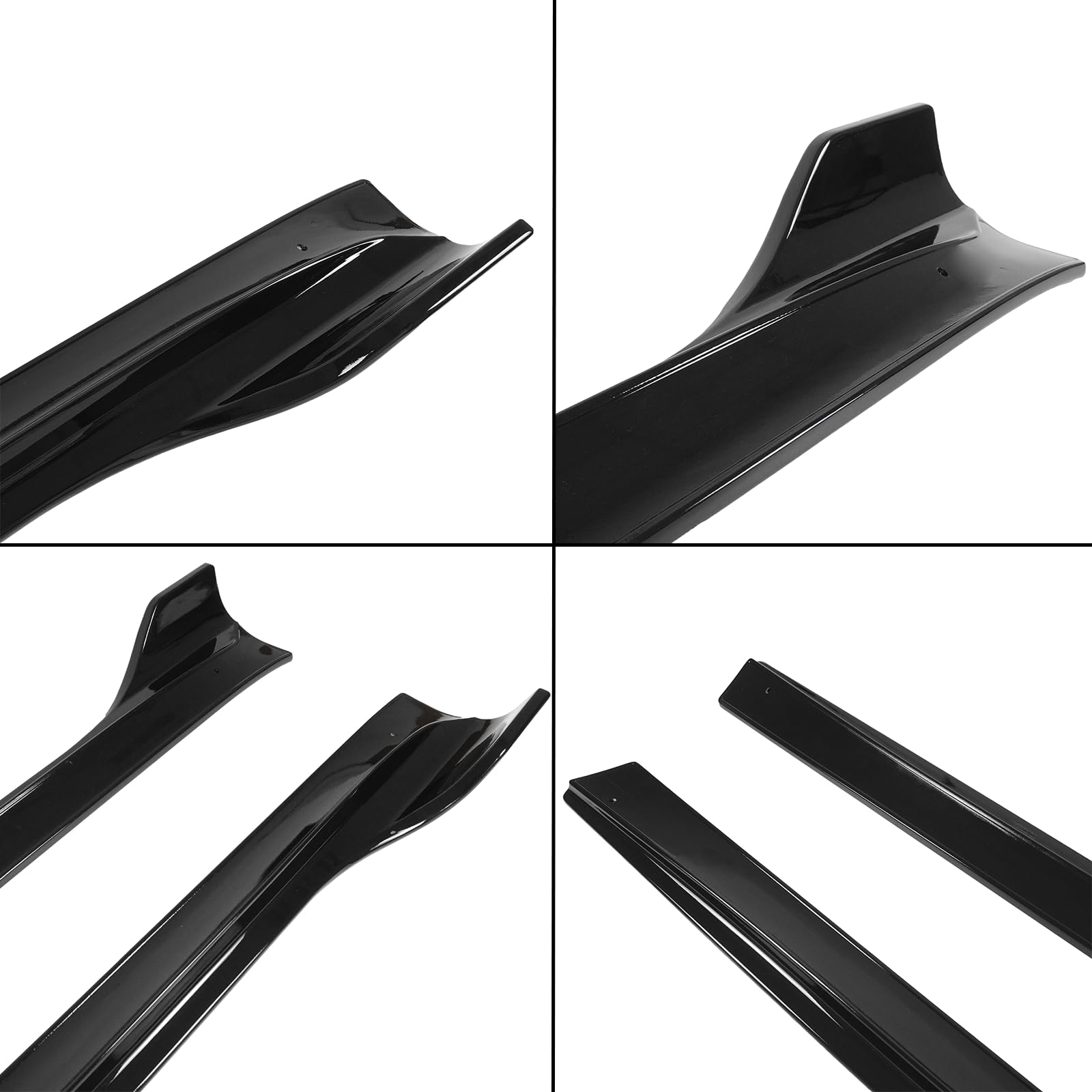 DSI -  4-Piece Side Skirt Extension Kit for Tesla Model Y 2020-2024, Gloss Black ABS Rocker Panel Splitter