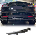 DSI - Real Carbon Fiber Rear Diffuser Fits for Tesla Model S 2021-2024 Sedan 4 Door Air Dam Lower Bumper Lip Spoiler Valance Protector Lip 2022 Body Kit Factory Outlet