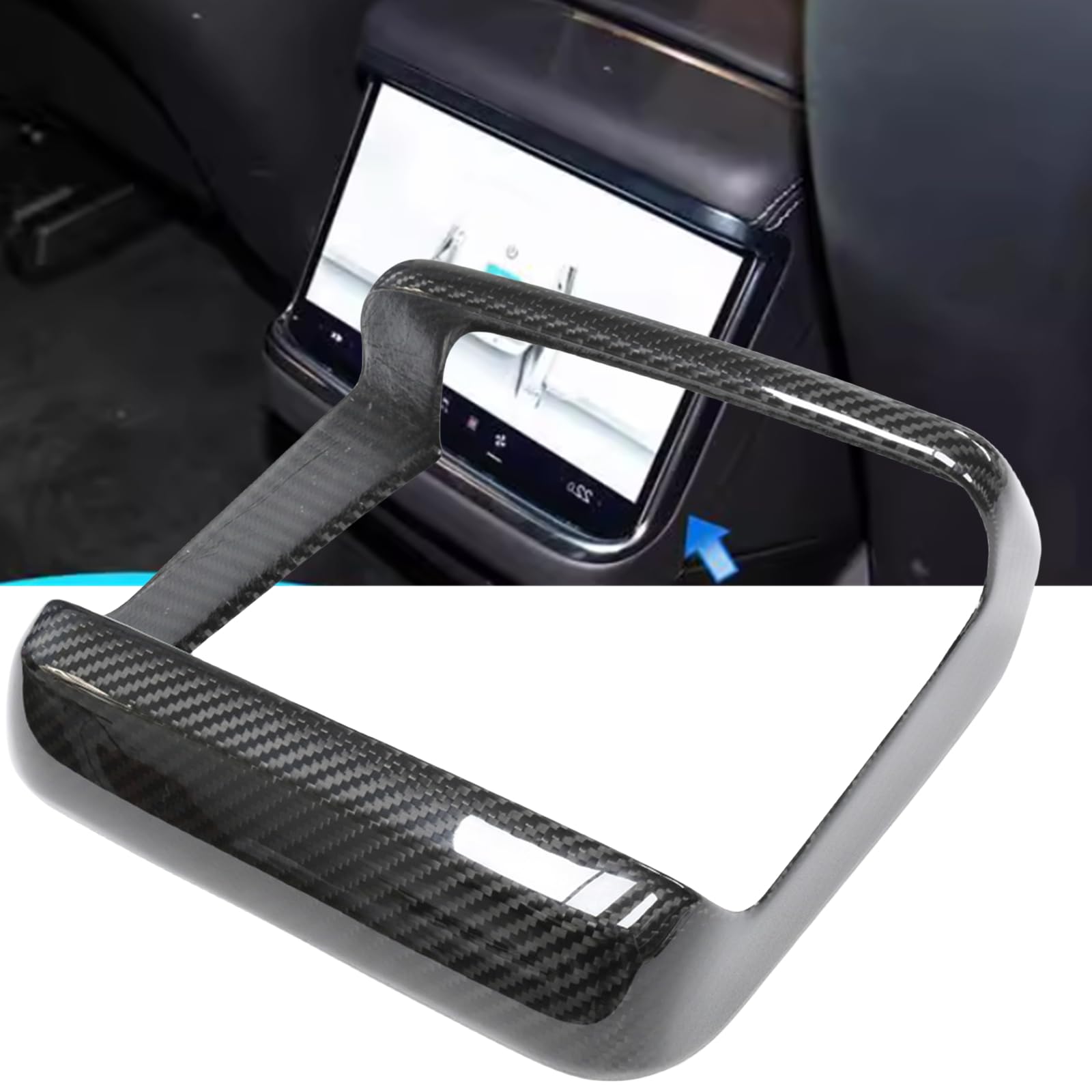 Diamond Star - Rear Seat Console Screen Frame Trim Cover For Tesla Model X Long Range 2022-2023
