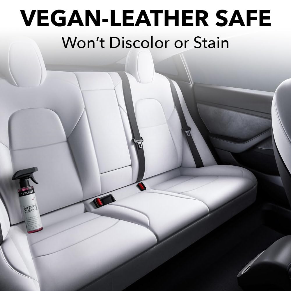 DSI - Tesla Seat Cleaner & Stain Remover - Interior Cleaner for Black & White Vegan Leather, Interior Cleaning Products for Seats, Dash, Console | Tesla Accessories for Model Y, Model 3, S, X, Cybertruck