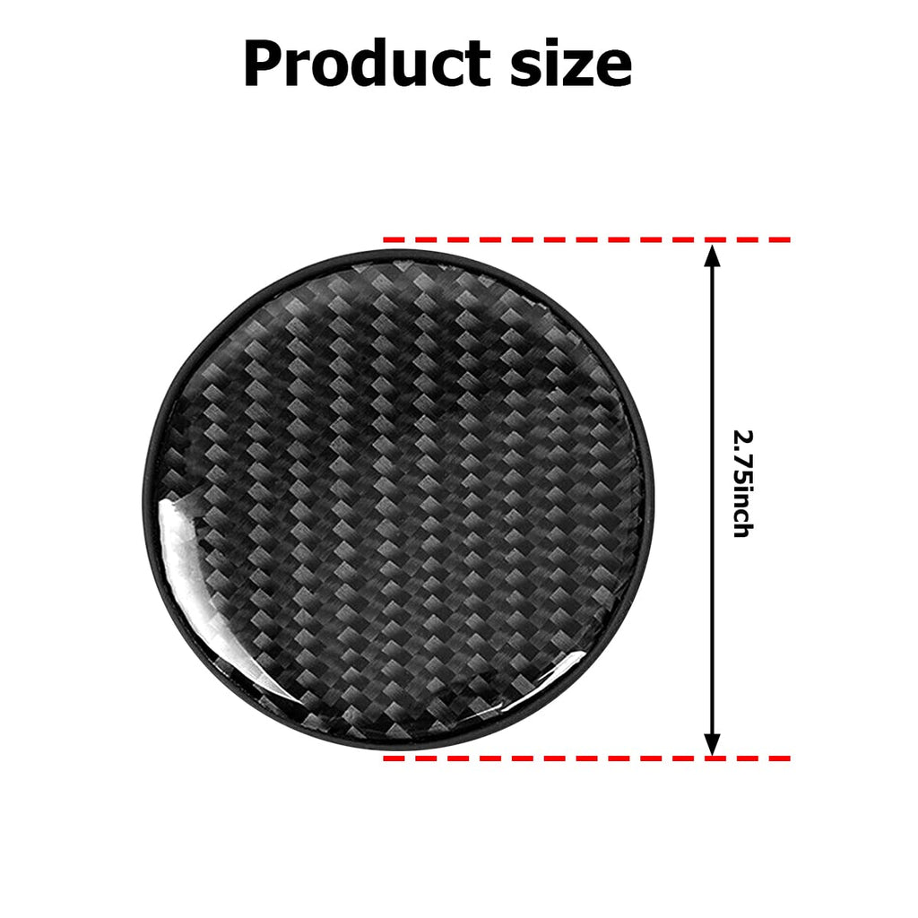 DSI - Car Cup Holder Coaster, 2 PCS Carbon Fiber Non-Slip Embedded Coasters, Universal 2.75 Inch Cup Holder Insert Coaster Pad, Sports Racing Durable Drink Mat, Car Interior Accessories