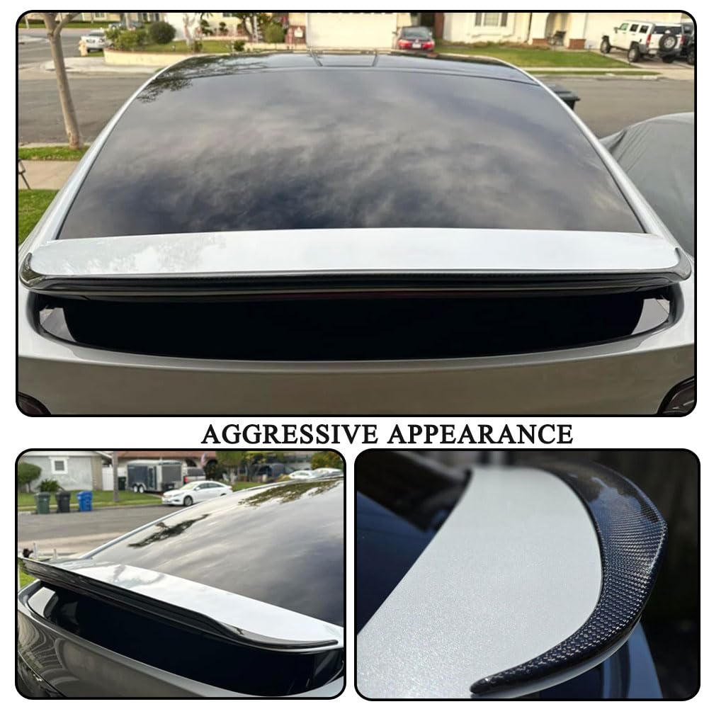 DSTAR - REAL Carbon Fiber Trunk Spoiler for Tesla Model X 2016-2023 Rear Boot Lid Duckbill Highkick Wing Lip Factory Outlet