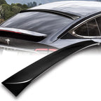 DSTAR - 7PCS Set Front Bumper Lip & Real Carbon Fiber Rear Trunk Spoiler Wing & Rear Roof Spoiler Compatible with 2022-2025 Tesla Model X, 2023 2024 (Painted Carbon Fiber Lip)